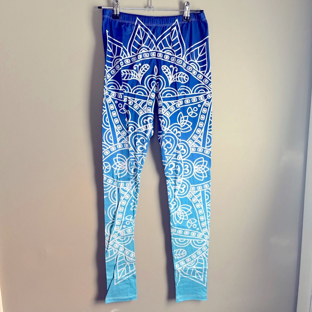 Blue Ombré Yoga Leggings